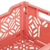 Cagette pliable Arry 30x20cm corail - Atmosphera