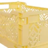 Cagette pliante Arry jaune 31x20x11,5cm - Atmosphera