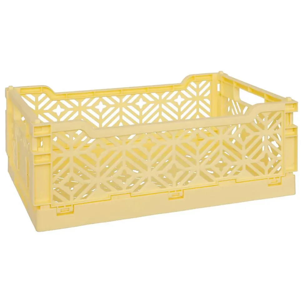 Cagette pliante Arry jaune 31x20x11,5cm - Atmosphera