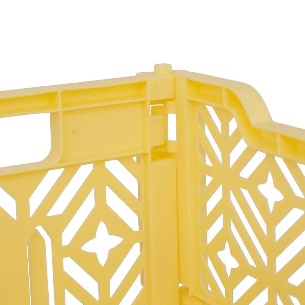 Cagette pliante Arry jaune 31x20x11,5cm - Atmosphera