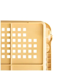 Caisse à viennoiseries ajourée empilable emboîtable 565 x 380 x 320 mm - 43 L - beige