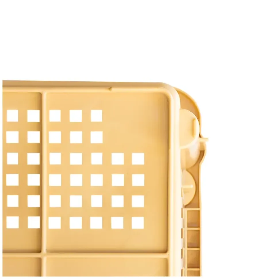 Caisse à viennoiseries ajourée empilable emboîtable 565 x 380 x 320 mm - 43 L - beige