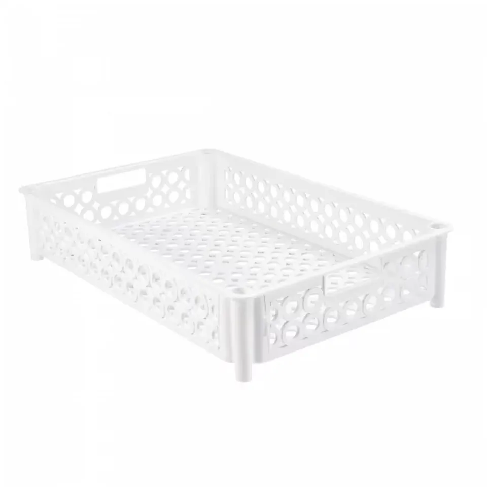 Caisse ajourée 590 x 385 x 120 mm 22 L - blanc