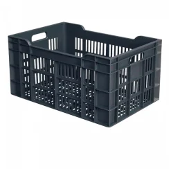 Caisse ajourée 600 x 400 x 300 mm 60 L - gris
