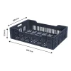Caisse ajourée 600 x 400 x 135 mm 25 L - gris