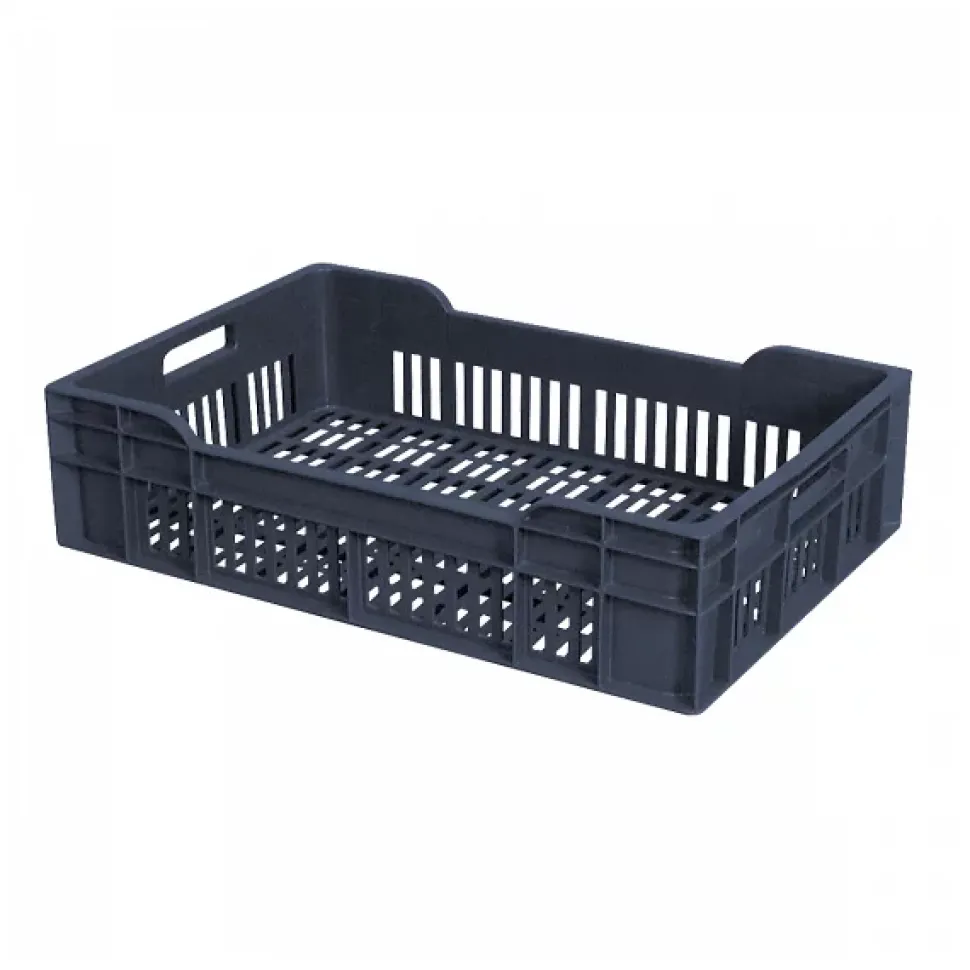 Caisse ajourée 600 x 400 x 135 mm 25 L - gris