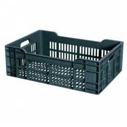 Caisse ajourée 600 x 400 x 200 mm 40 L - gris
