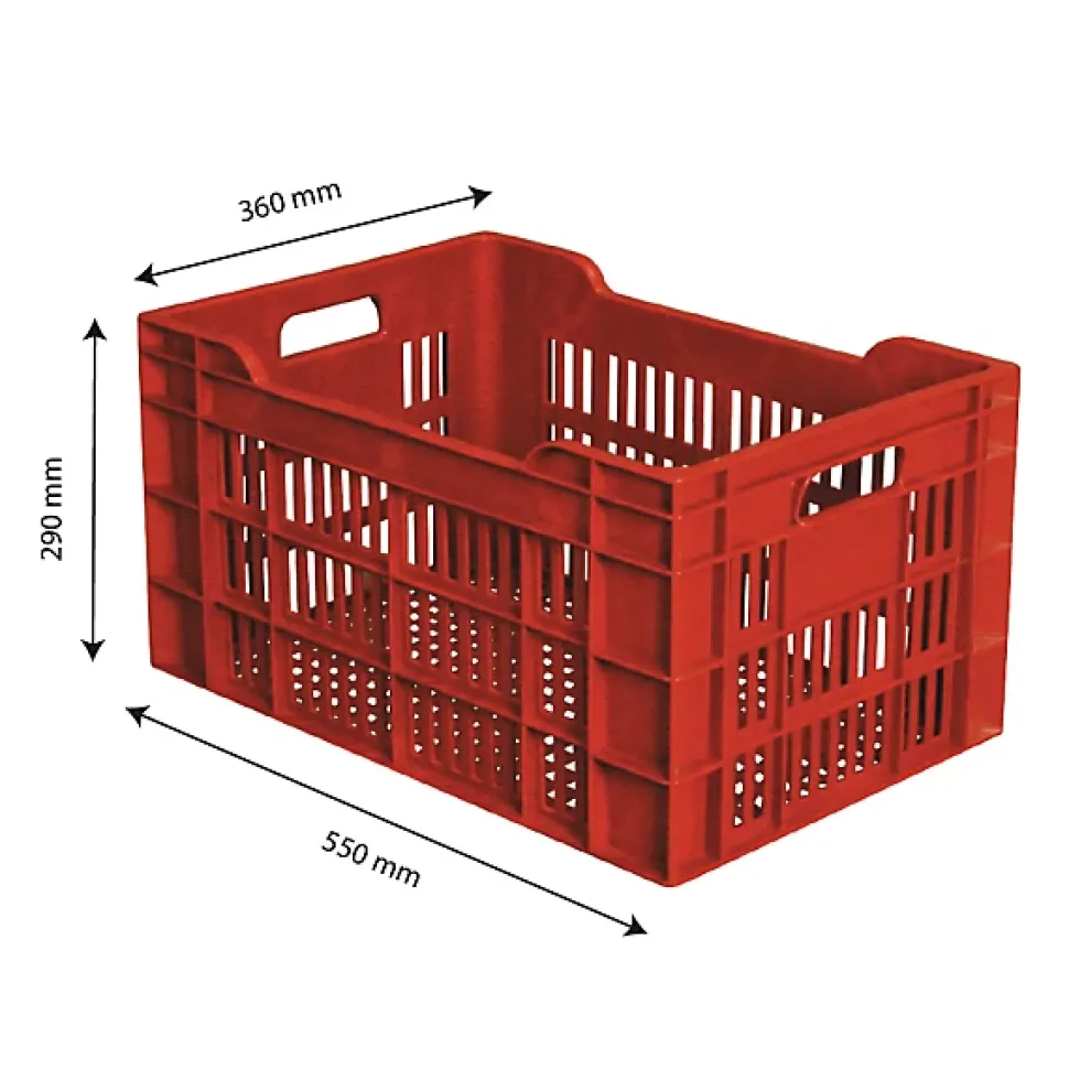 Caisse ajourée 550 x 360 x 290 mm 45 L - brique