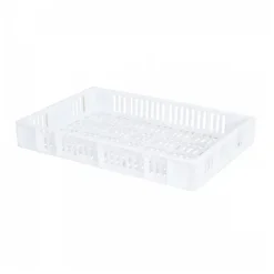 Caisse ajourée 600 x 400 x 90 mm 15 L - blanc