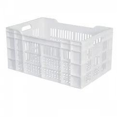 Caisse ajourée 600 x 400 x 300 mm 60 L - blanc