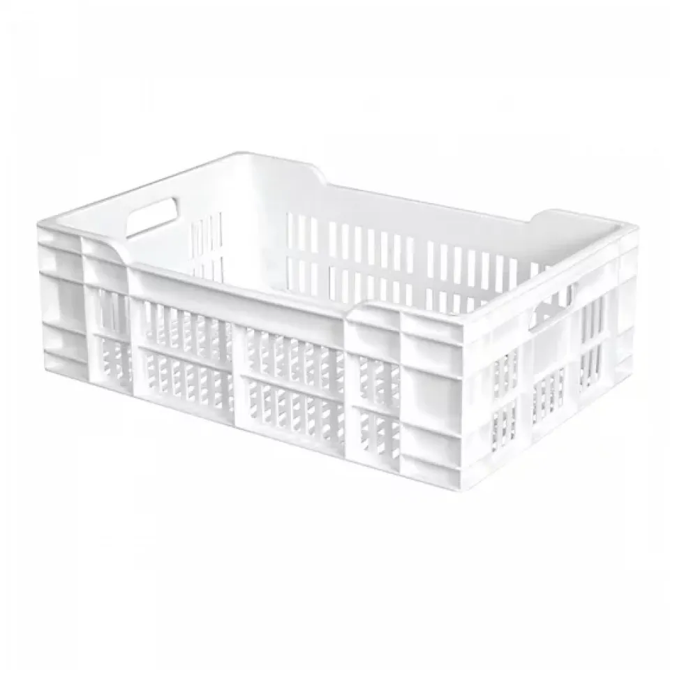 Caisse ajourée 600 x 400 x 200 mm 40 L - blanc