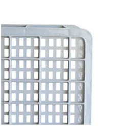 Caisse ajourée avec poignées empilable 500 x 400 x 330 mm - 48 L - gris