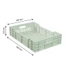 Caisse ajourée avec poignées empilable 600 X 400 25 L - vert amande