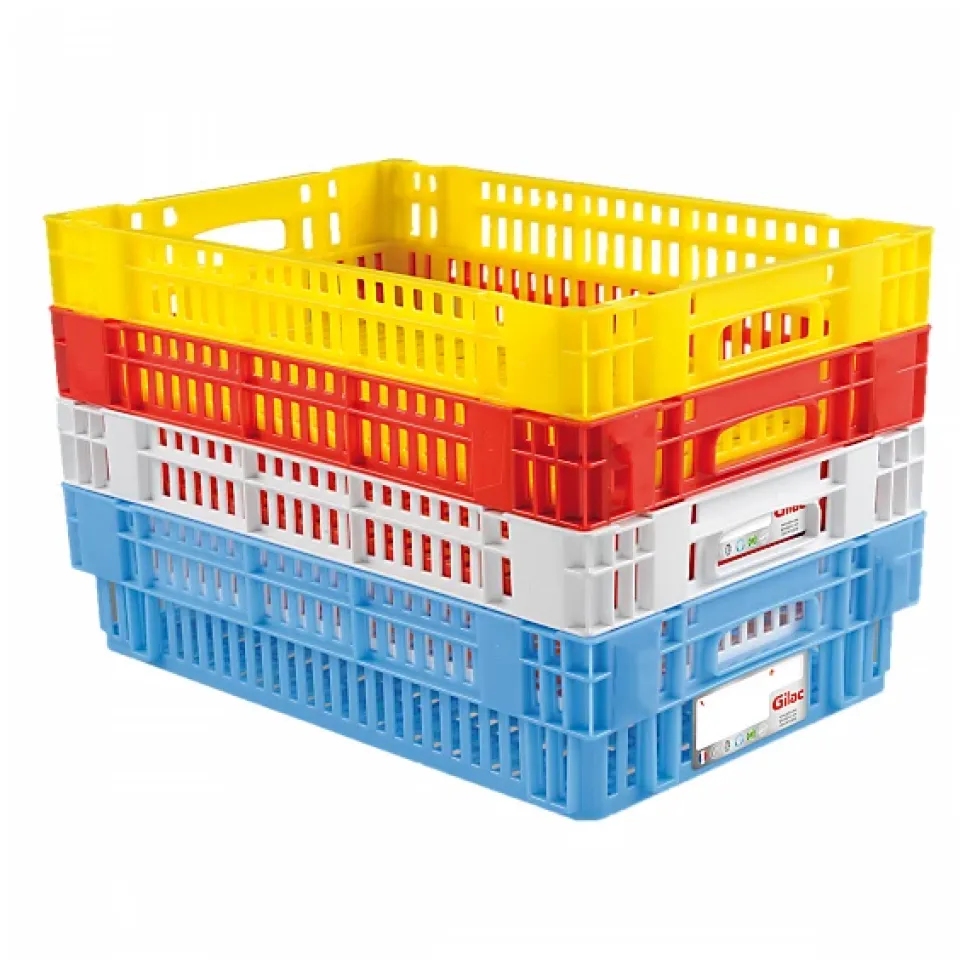 Caisse ajourée empilable emboitable 600 x 400 x 146 mm HACCP - 27 L - rouge
