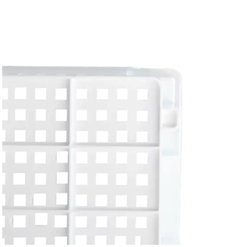Caisse ajourée empilable emboîtable 400 x 300 x 175 mm - 14 L - blanc