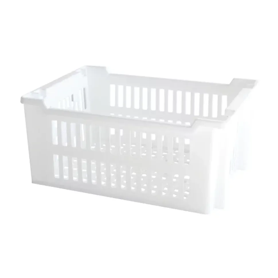 Caisse ajourée empilable emboîtable 400 x 300 x 175 mm - 14 L - blanc