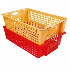 Caisse ajourée empilable emboîtable 600 x 380 x 155 mm 28 L - rouge