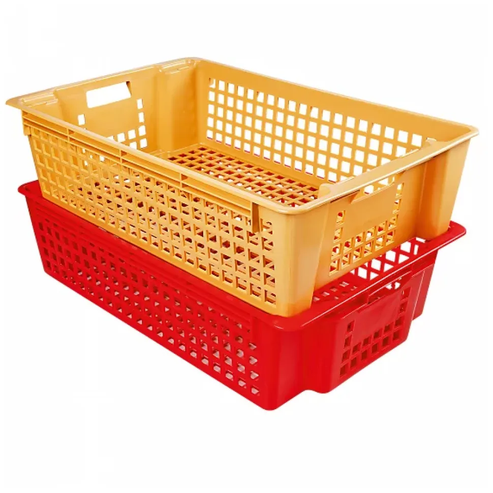 Caisse ajourée empilable emboîtable 600 x 380 x 155 mm 28 L - rouge