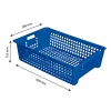 Caisse ajourée empilable emboîtable 600 x 380 x 155 mm 28 L - bleu