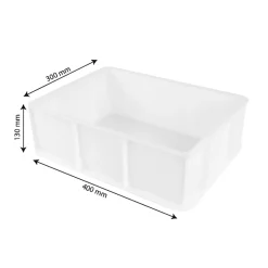 Caisse Alimentaire Pleine 400x300x130 - 12L - blanc