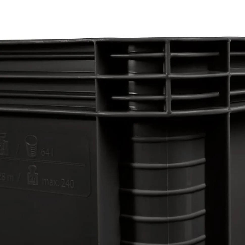 Caisse de rangement alimentaire 64 litres - Noir