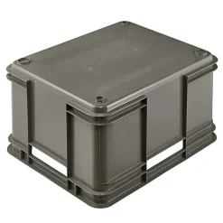 Caisse de Rangement Empilable en plastique recyclé 28 litres - Gris