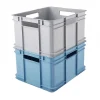 Caisse de Rangement Empilable en plastique recyclé 28 litres - Bleu