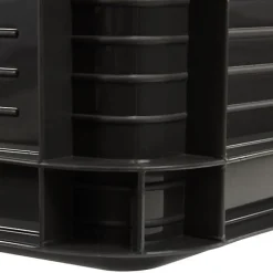 Caisse de rangement professionnelle alimentaire 20 litres - Noir