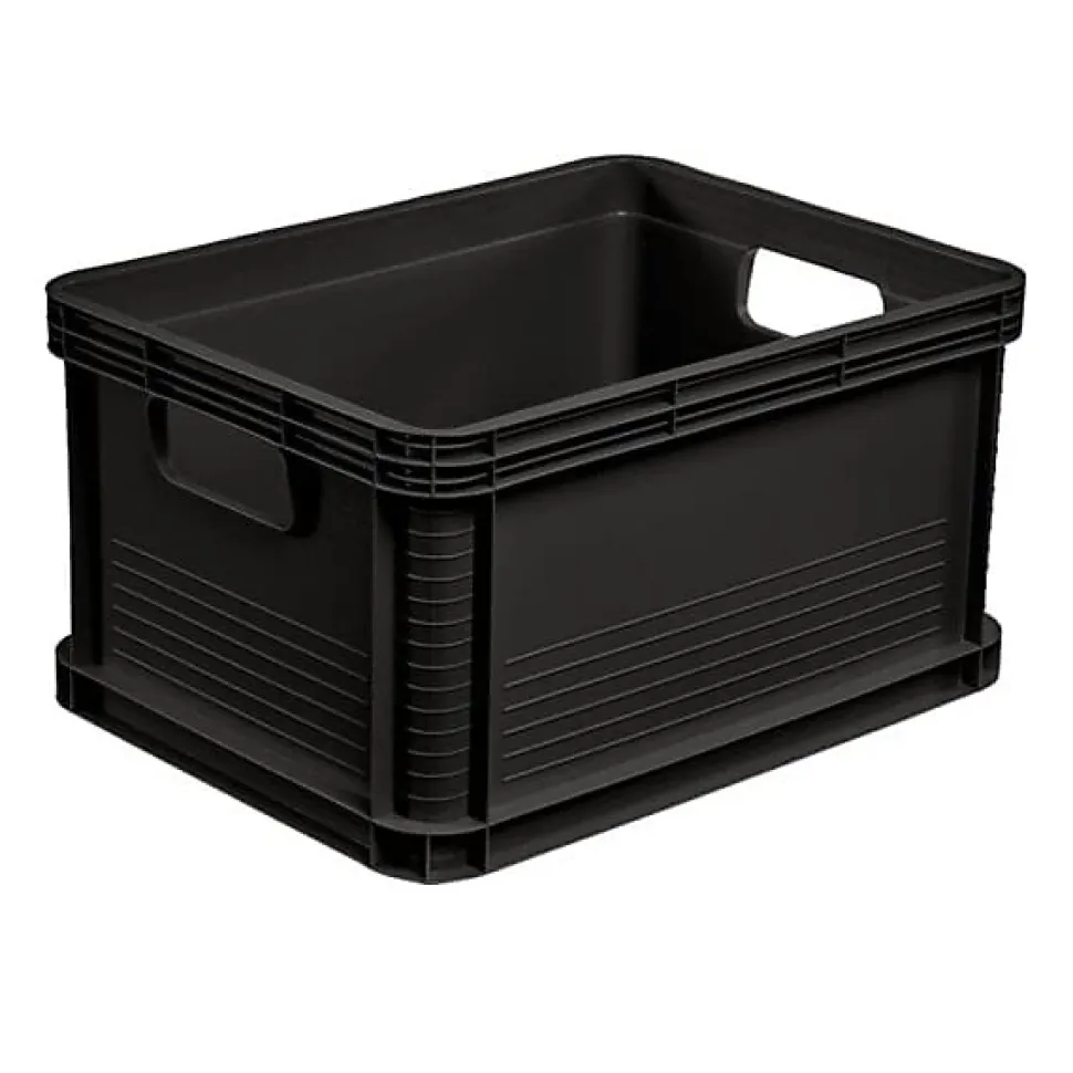Caisse de rangement professionnelle alimentaire 20 litres - Noir