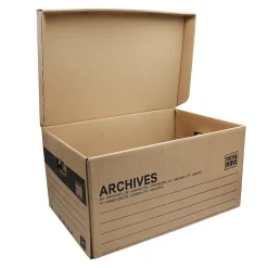 Caisse de stockage pour 6 boîtes d’archives H. 28 x L. 54 x l. 36 cm, capacité 54 L Pack and Move