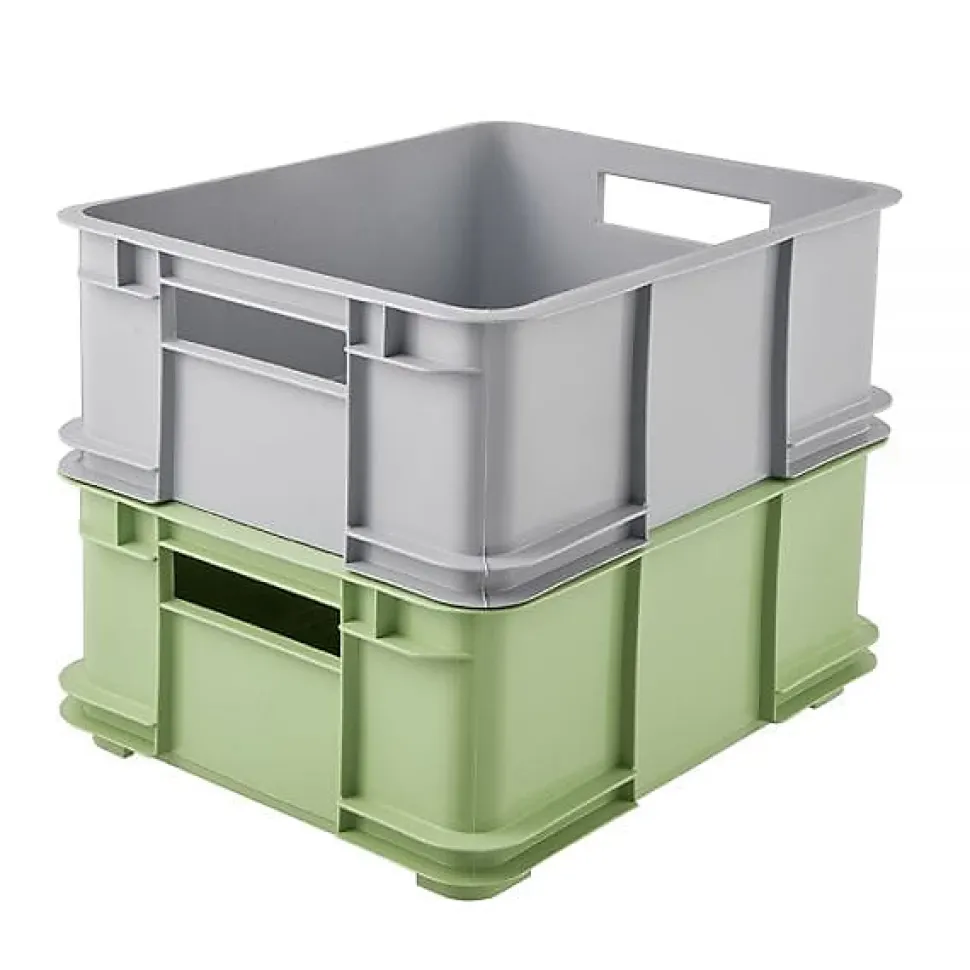 Caisse Empilable en plastique recyclé 20 litres - Vert