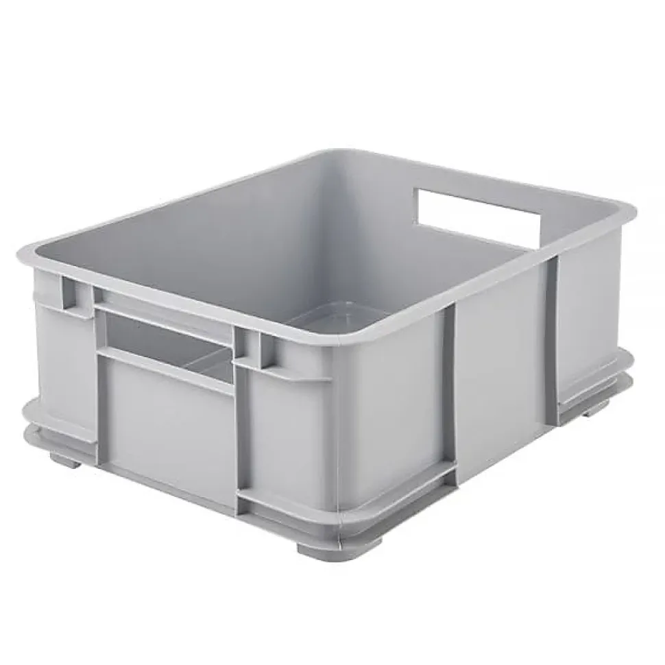 Caisse Empilable en plastique recyclé 20 litres - Gris Clair