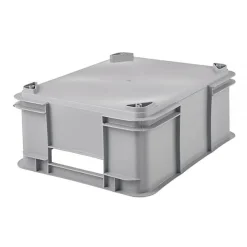 Caisse Empilable en plastique recyclé 20 litres - Gris Clair