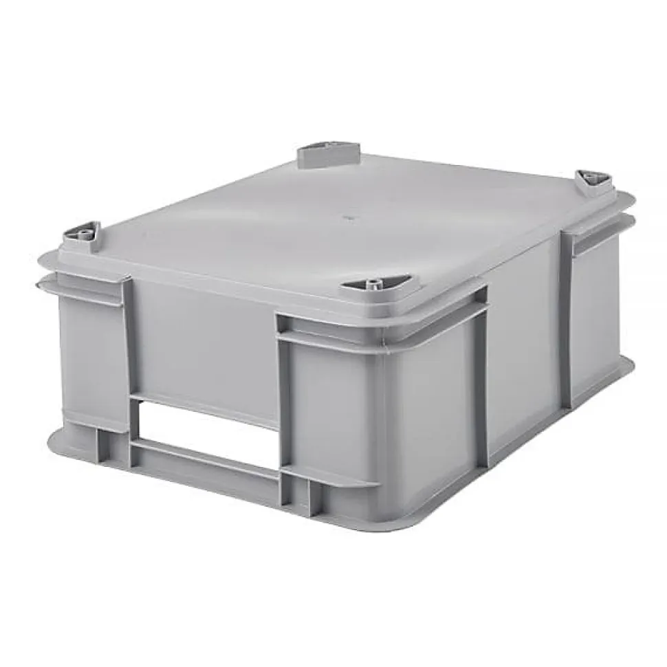 Caisse Empilable en plastique recyclé 20 litres - Gris Clair