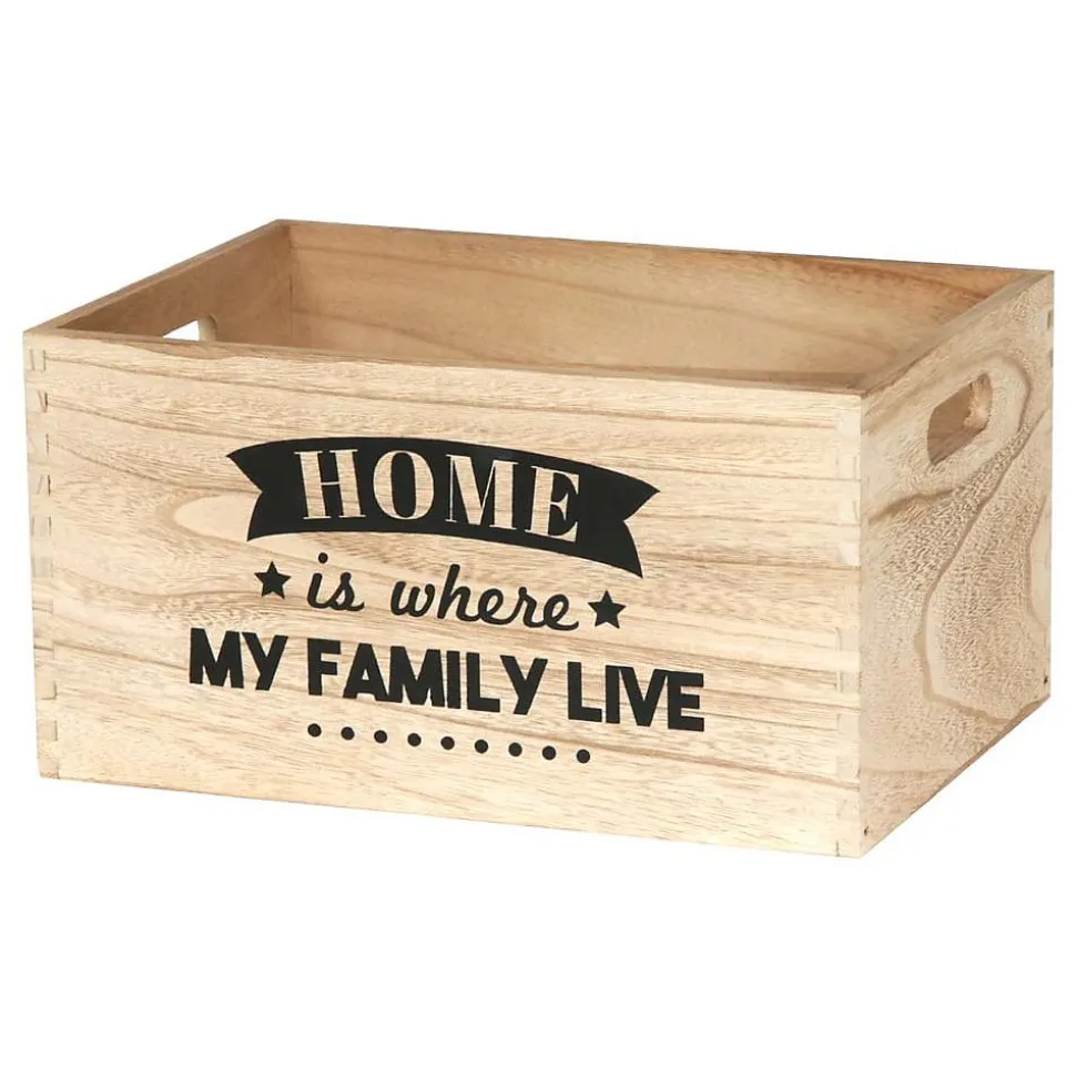 Caisse en bois empilables Home (Lot de 3)