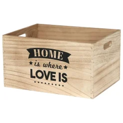 Caisse en bois empilables Home (Lot de 3)