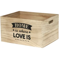 Caisse en bois empilables Home (Lot de 3)