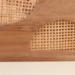 Caisse en bois et rotin 25x15cm