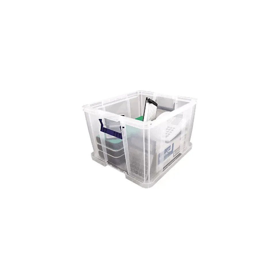 Caisse en plastique avec couvercle professionnelle 48 litres