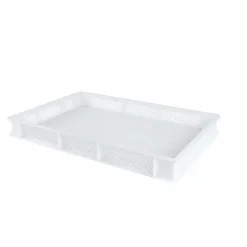 Caisse finement ajourée 600 x 400 x 70 mm 12 L - blanc