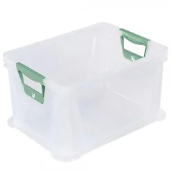 Caisse Plastique Empilable Translucide 20 litres - Naturel