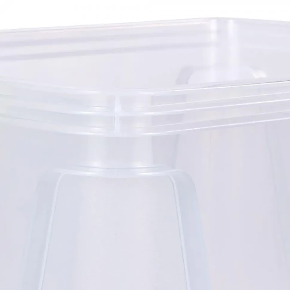 Caisse Plastique Empilable Translucide 20 litres - Naturel