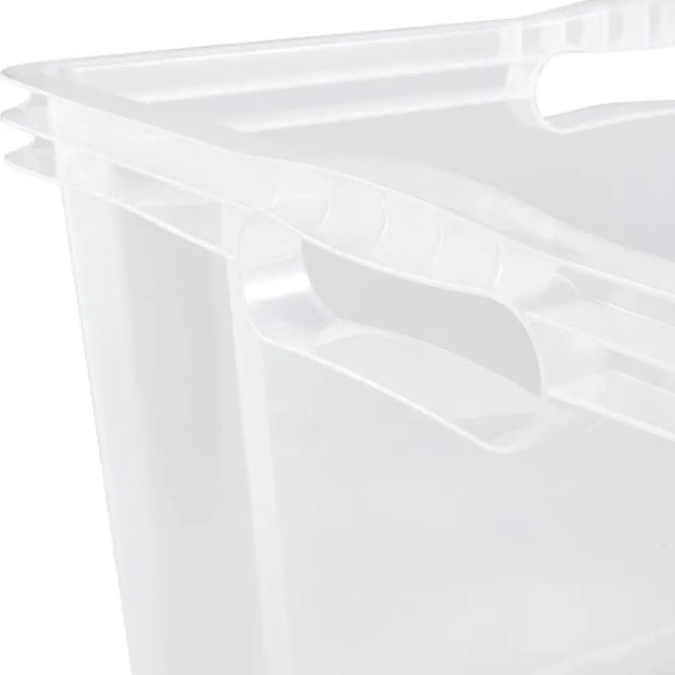 Caisse Plastique empilable solide 44 litres - Transparent