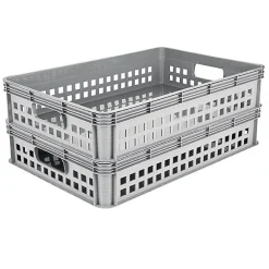 Caisse plate empilable pour fruits et légumes 22 litres