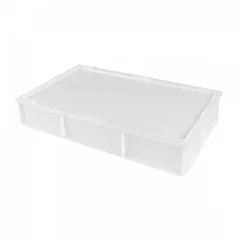 Caisse pleine 600 x 400 x 76 mm 14 L - blanc