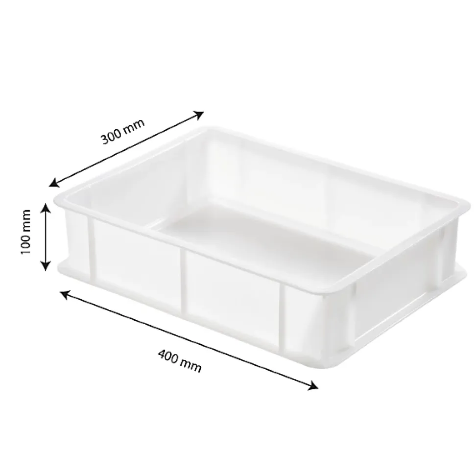 Caisse pleine 400 x 300 x 100 mm 9 L - blanc