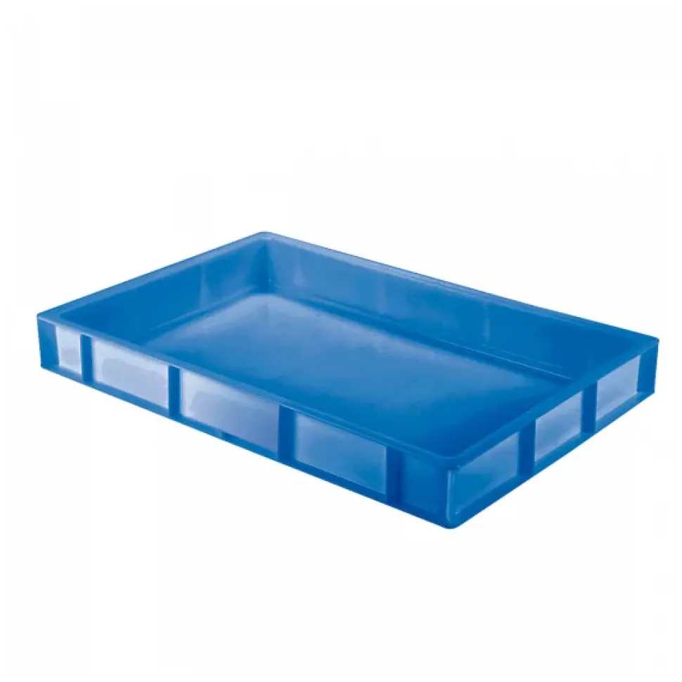 Caisse pleine 600 x 400 x 76 mm 14 L - bleu