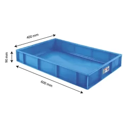 Caisse pleine Gilactiv 600 x 400 x 90 mm 15 L - bleu