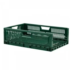 Caisse pliable empilable 600 x 400 x 190 mm 36 L - vert