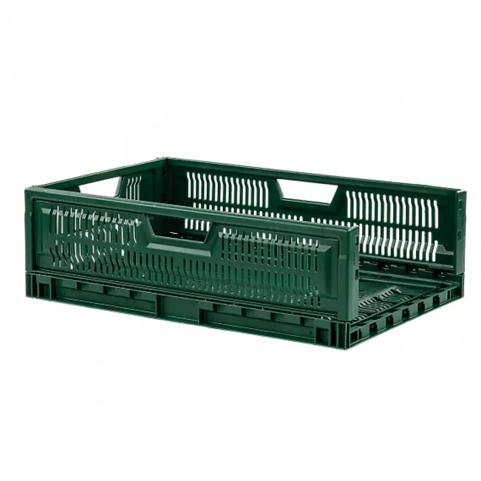 Caisse pliable empilable 600 x 400 x 190 mm 36 L - vert